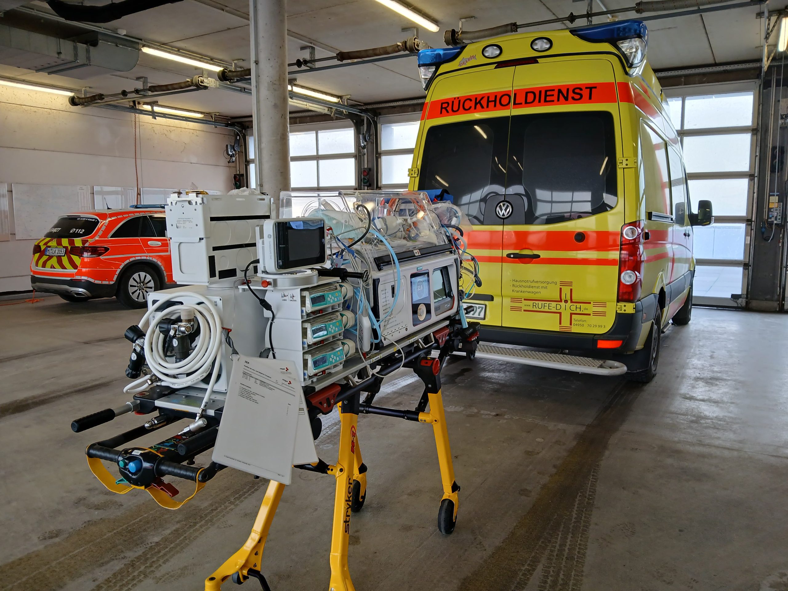 Fahrzeugausstattung für Krankenbeförderung und Rücktransport
